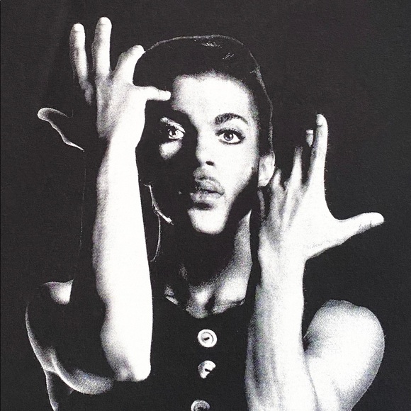 Prince Distressed Signature Raw Cropped Pop 1970s 1980s 1990s New Wave Band Crop - Picture 2 of 3